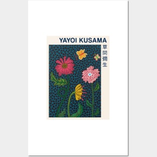 Yayoi Kusama Flower Exhibition Posters and Art